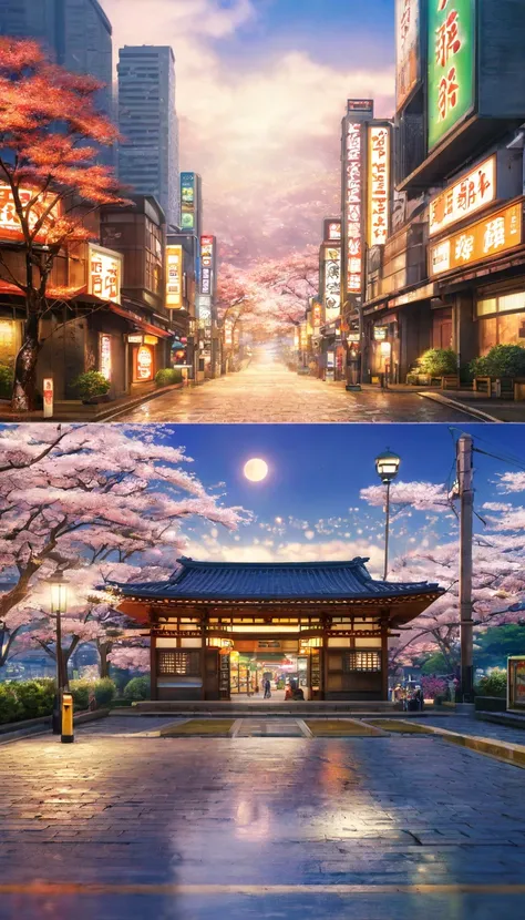  Showa Streetscapes, Nostalgic Japan ,  blur the background  ,Glitter Effect, best quality, 8k,  high definition , masterpiece:1.2,  Very detailed, Realistic:1.37,  high definition , 超 high definition , Fine painting,  Very detailed, professional,  bright ...