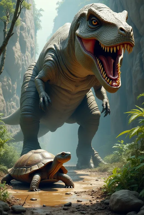 Turtle vs dinosaur 