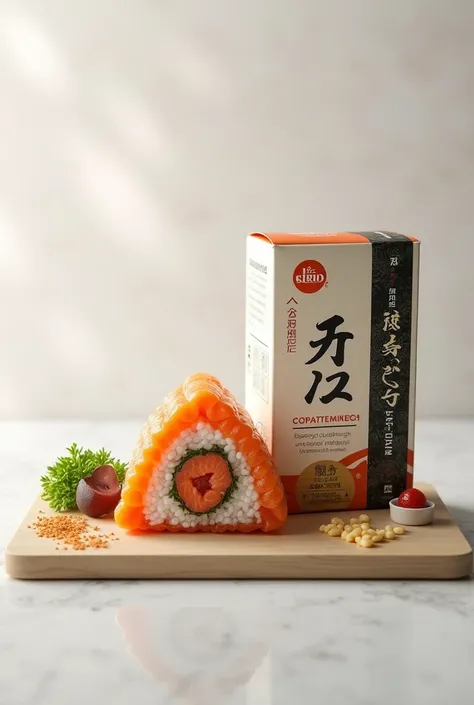 create an onigiri product mockup with packaging
