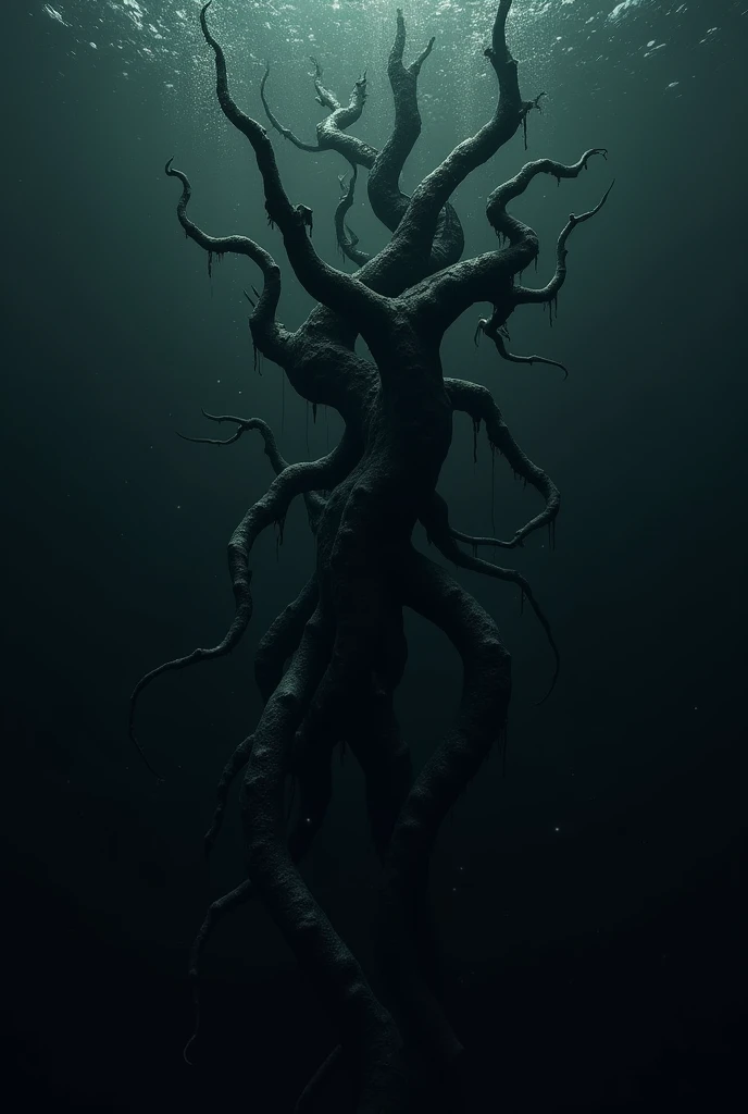 Underwater dark roots background 