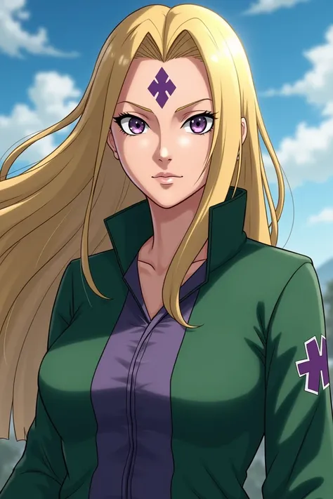 Make me a picture of Tsunade from Natuto