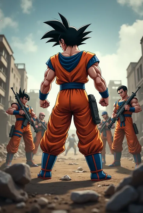 Goku fight with pubg character s