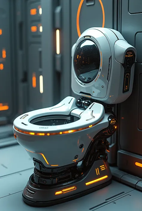 Cool design Astro toilet looks like a lasso, it looks like a ship, advanced technology, equipped with weapons, advanced technology. Theres a robot head in that toilet. Look at us.