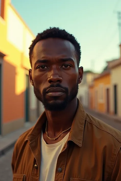 Black man in Luanda sunny day in Portugal