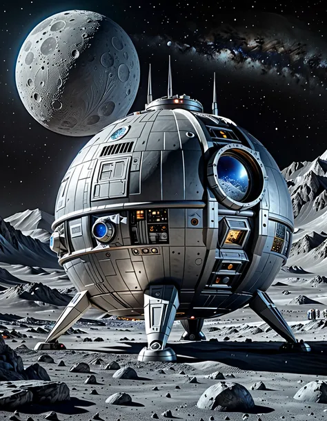 (Moon Base), masterpiece:1.5, masterpiece, highest quality, UHD, retina, masterpiece, accurate anatomy, textured skin, super detailed, high quality, best quality,  highres icon, 8k