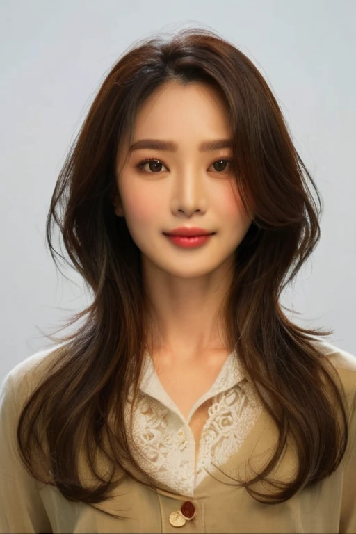 Best Quality, 8k, Masterpiece, (Portrait: 1.3), (photo realistic:1.4), (hyper realistic:1.4), Sharp Focus, looking at viewer, (smoother lighting:1.1), (increase cinematic lighting quality:0.9), realistic lighting, backlighting, light on face, ray trace, (b...