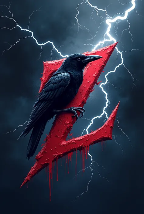 Create logo based on guitar string,Guitar Arm ,Thunders , Raven shaped like the letter z 