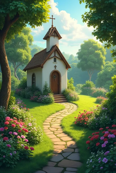 Small Church，Large large garden，