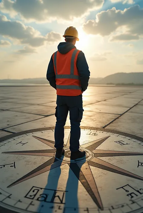  An apprentice stands on the south point of a compass . Es gibt 3 Richtungen auf die jeweils eine nadel zeigt: nW = Electronics technician , n = Engineer, nE = Sales/Service.   You see the compass from south and look over the trainees shoulder,  how he can...