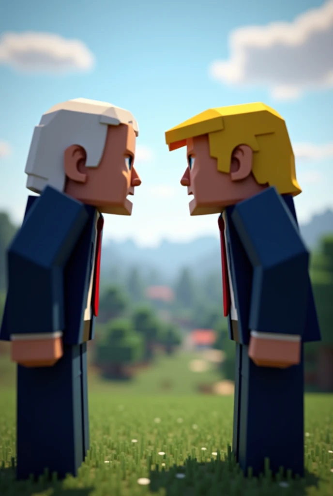 Joe biden afronte trump dans minecraft 