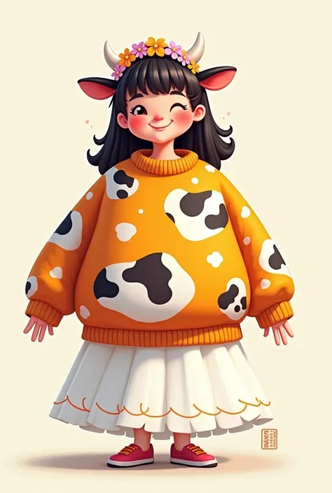 Funny sexy sweater bride cow cartoon 