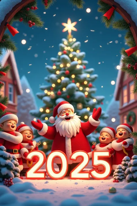 Merry Christmas and Happy New Year 2025 with designs