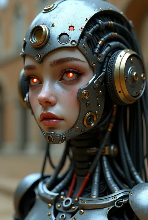 1 Mechanical girl,((Super realistic details )), portrait, Global Illumination, shadows, octane render, 8K,  super clear,Metal, intricate , Accessories Details, Cool colors, Egyptian details , highly  intricate  details, Realistic light,  trending on cgsoci...