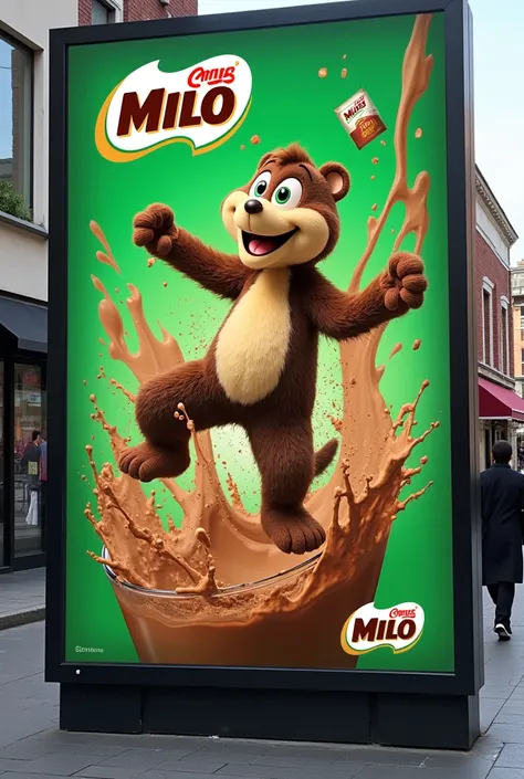 Guerilla advertisement on milo should be eye catching for s and creative it should be for public place