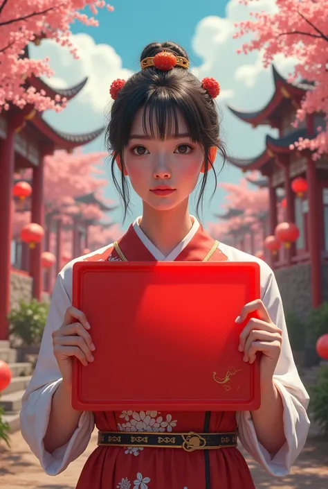 You can do China Surez for me with a red plastic chopping board in my hands