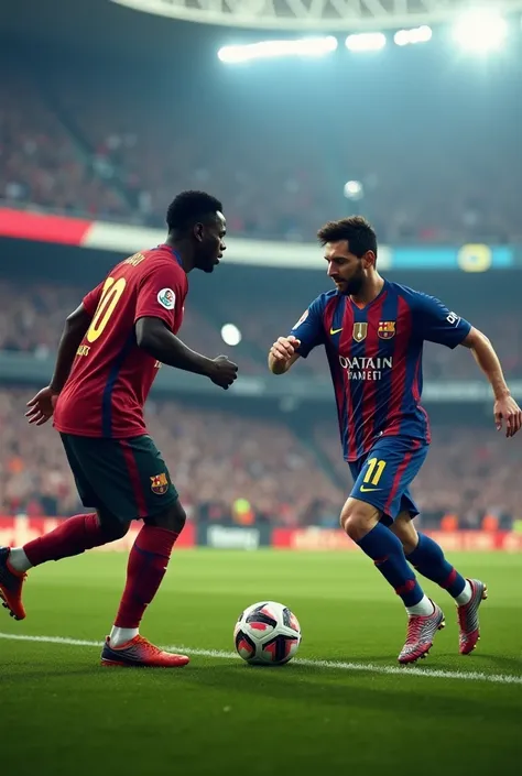 Sadio Mané and Lionel Messi