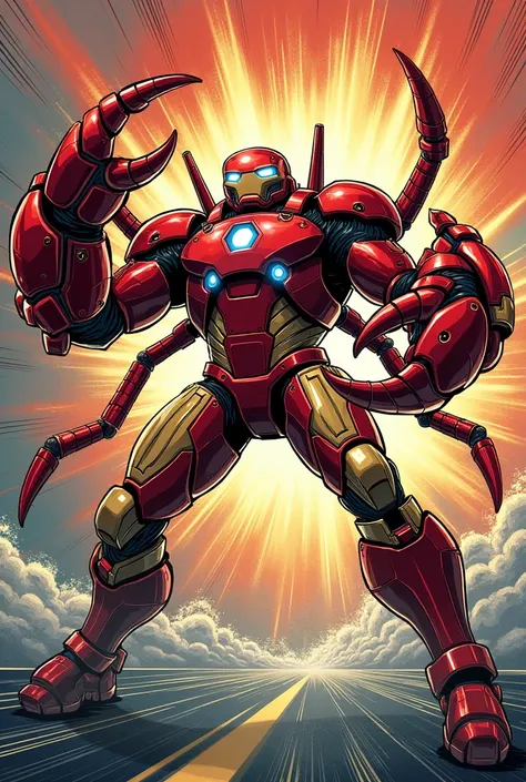 Crabman as Ironman in manga image.