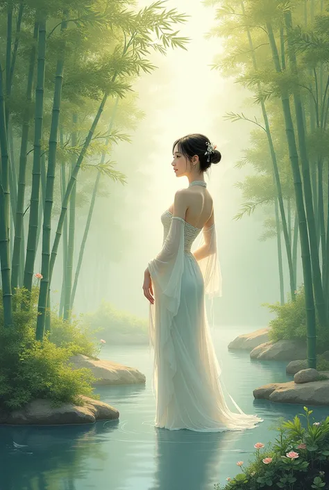 Sanwen Jingfeng　woman　Illustration
