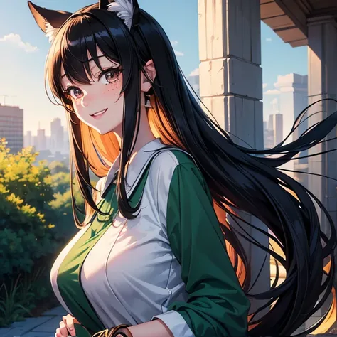 masterpiece,  best quality, { best quality}, {{masterpiece}}, { high definition }, concentrated, Anime Style,  female cartoon, Girl Design,  portrait, Gisha,  anime illustration , Long Hair,  black hair, Straight eyes, Hair over the ears,  happy ,  Sophist...