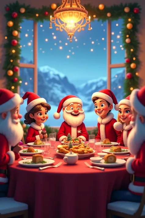 Animated Christmas dinner 