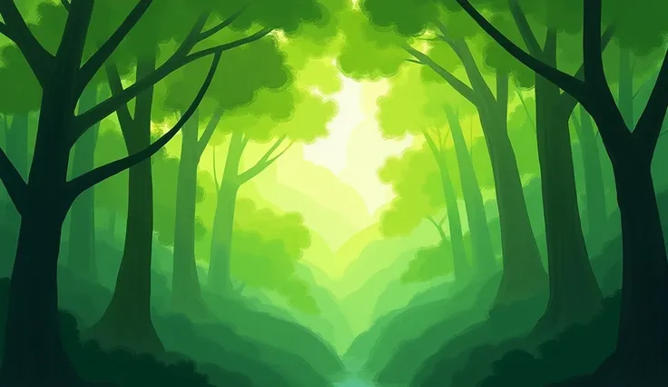 /imagine A forest canopy inspired abstractly with overlapping green circles.