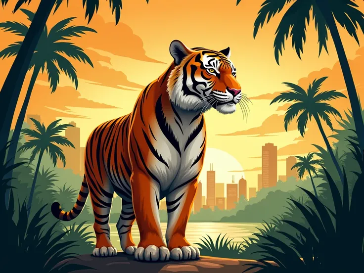 Create a background related to Tiger beer
