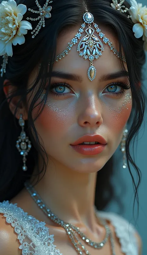  Woman like Megan Fox and Ana de Armas , indescribable beauty, very pretty,ethereal,electrical effects, her skin has chameleonic properties ,cuttlefish and octopus, that can change color and shape at will . she doesnt need clothes or jewelry or create it w...