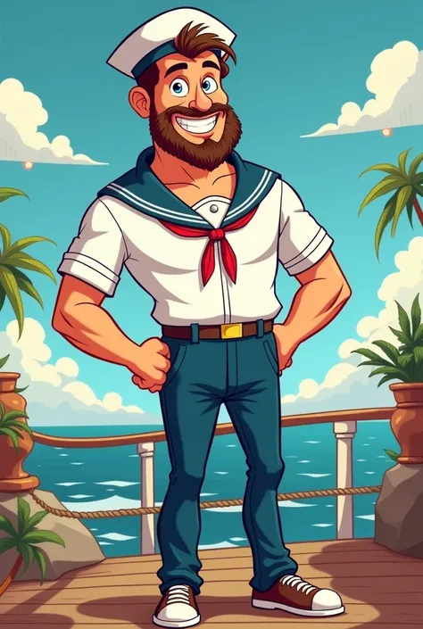 Man dressed as a sailor comic