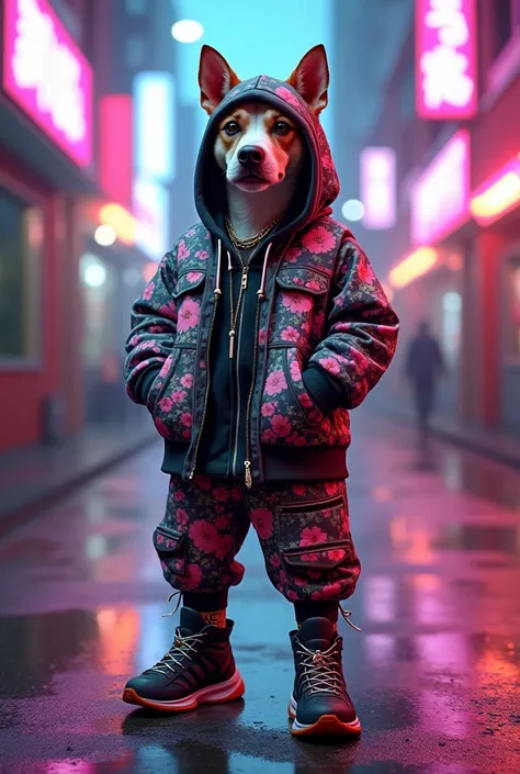  Full body dog 3D rendering | Arcadias hood style  | intricate,  dressed in urban streetwear  | Fashion |  vivid colors ,  ultra detailed  |  unreal engine rendering 