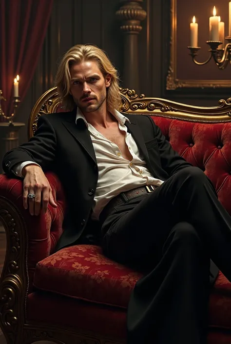 Do Lestat lying on a couch, With your legs up