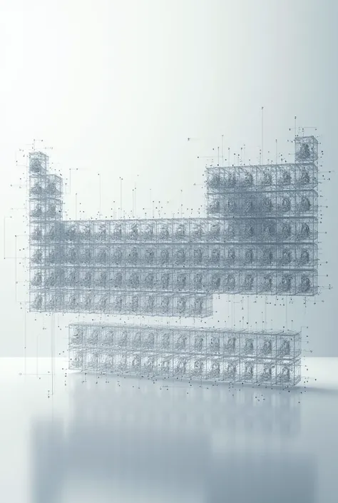  For each chemical property of the chemical elements ,  a skeleton of the periodic table indicates their growth and decrease, as well as their respective 2D explanation
