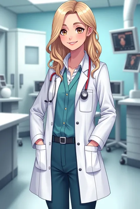 Create a drawing of a doctor gurl 
