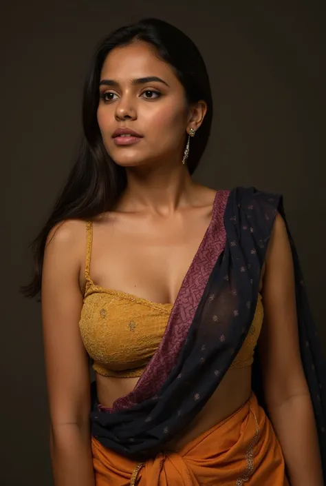 
Mature busty female, looking to the front, wearing sleveless blouse, draped fit saree, 
fluffy breasts, deep neck blouse, color bone, 
(best quality,4k,8k,highres,masterpiece:1.2), ultra-detailed, (realistic,photorealistic,photo-realistic:1.37), detailed ...