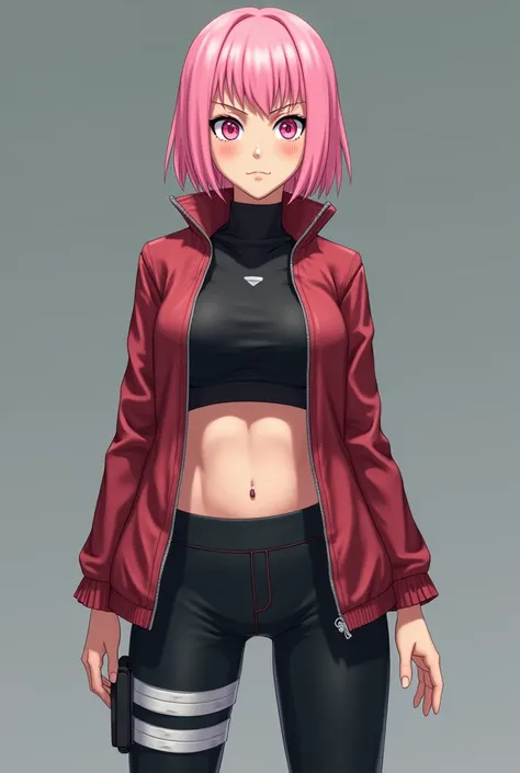 Sakura Haruno cropped and leggings anime older