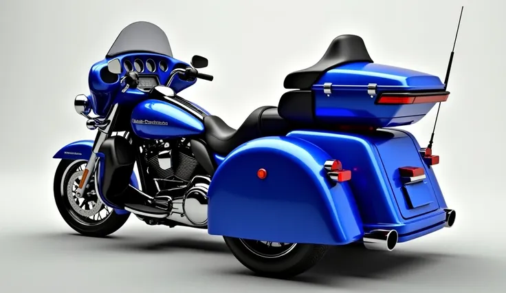 2025 Harley Davidson Tri Glide Ultra full back side view blue color 