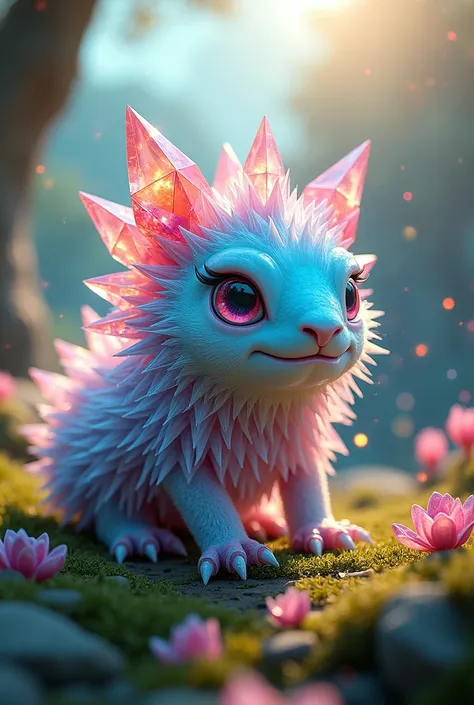 Cute crystal monster, detailed 8k gorgeous bright with lots of quality  