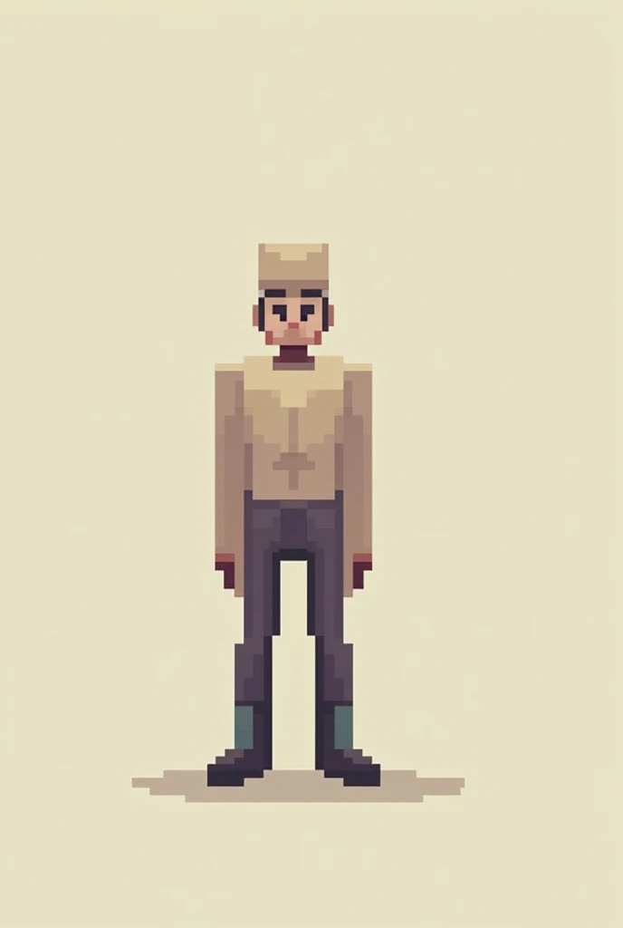 Create a pixelated 2d man