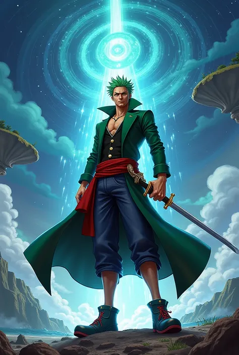 Make me Zoro from One Piece in the Kingdom Hearts drawing style