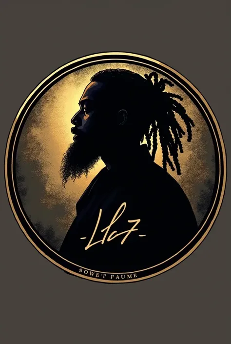 crée moi un logo rond baber de couleur or avec reflets .
Ce logo aurait pour emblème: un schéma d’une silhouette d’un homme en costards ayant des longues dread locks qu’on ne voit point son visage mais on sait qu’il a de la barbe.
Le nom doit être visible ...