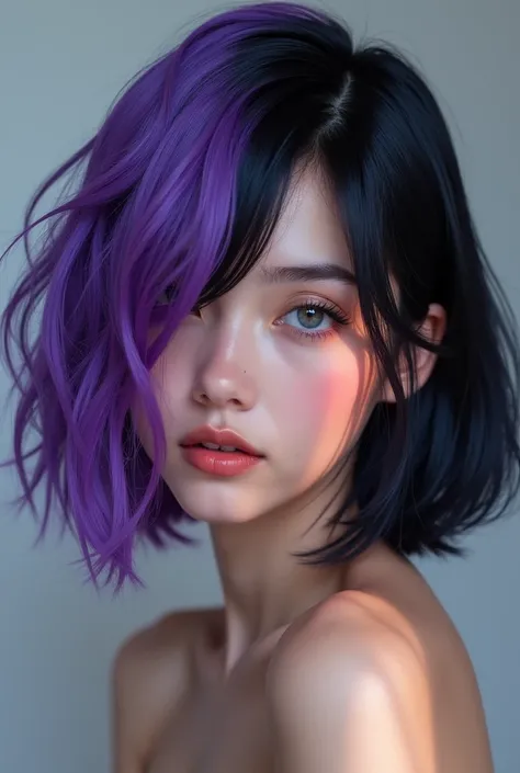 black and purple hair girl wallpaper
