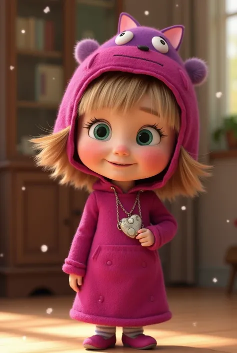  Characters based on the characters from Masha and Bear, Just Masha with the hat and Pixar style 