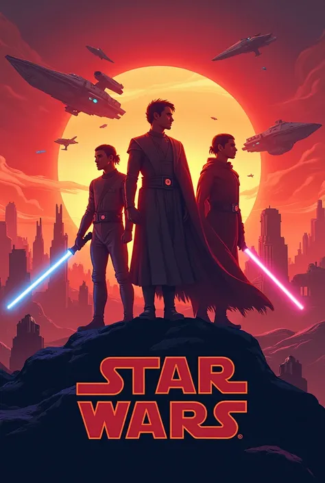 une affiche de film qui ressemble à star wars, The name of the movie must be Critard Wars 