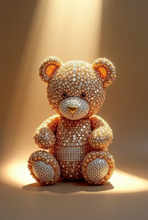  round silhouette in the shape of a tedi bears head, that will serve as a mold for a luxurious jewel
