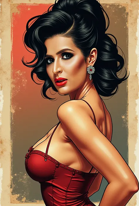 Amy Winehouse pinup oldschool desenho 