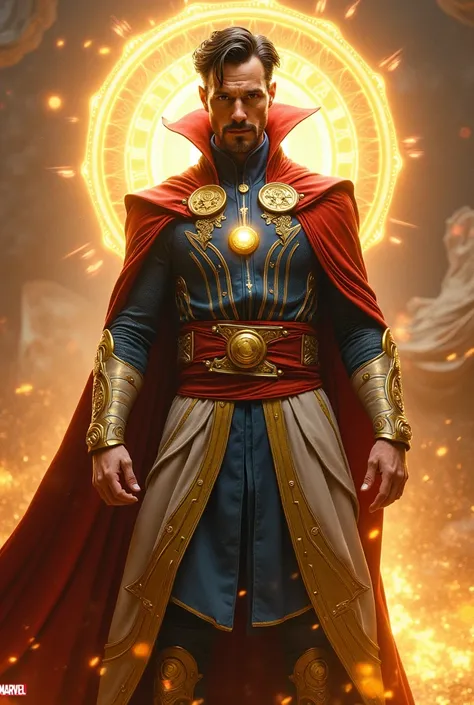 Doctor Strange, Golden And White Suit, Full Body, Marvelous, Awesome, Realistic, High Detailed