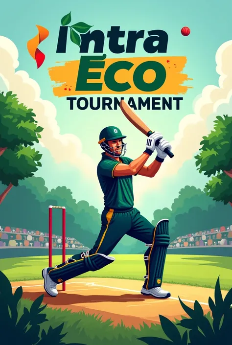 Make a banner for Intra Eco Cricket Tournament 