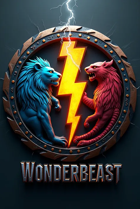 Imagine a dynamic logo that captures the essence of Power Rangers WonderBeast. The design would prominently feature the iconic Power Rangers lightning bolt, seamlessly integrated into a new, wild theme. Picture the lightning bolt encased within a circular ...