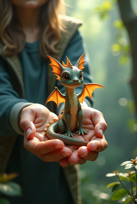 Would you rather have a pet dragon 
Someone holding a small dragon 