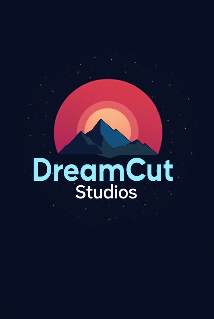 an image that is a logo of a company whose name is DreamCut Studios,  the logo must convey the meaning of turning dreams into reality by editing videos, containing the slogan  " Let us cut your dreams and transform them into visual reality ."