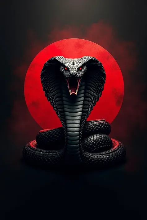 Cobra kai tv series logo in dark background